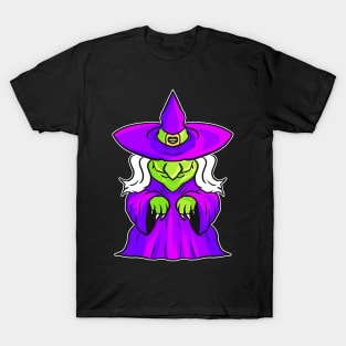 Kawaii Cute Old Evil Witch Halloween T-Shirt